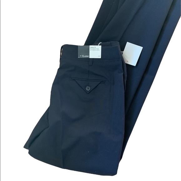 Navy Blue Dress Pants Womens 10 Doc & Amelia Classic Fit Career Occupation New - Picture 5 of 14